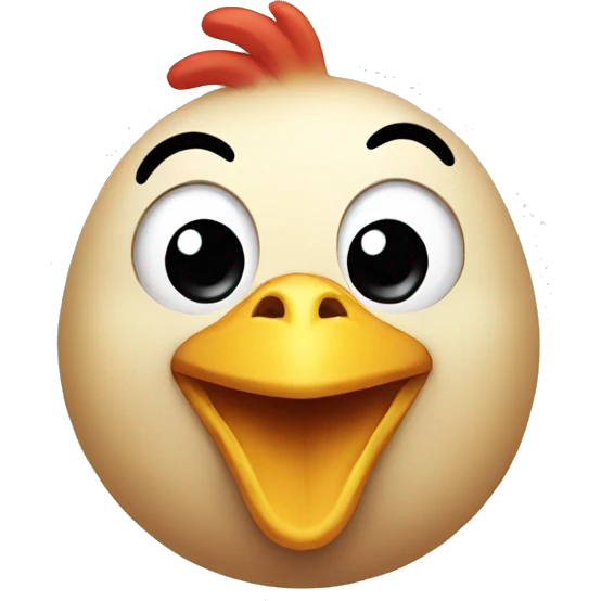 chicken smiling emoji