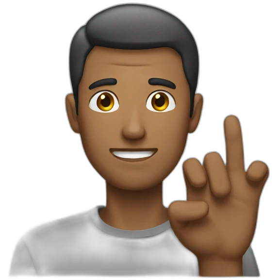 man poking emoji