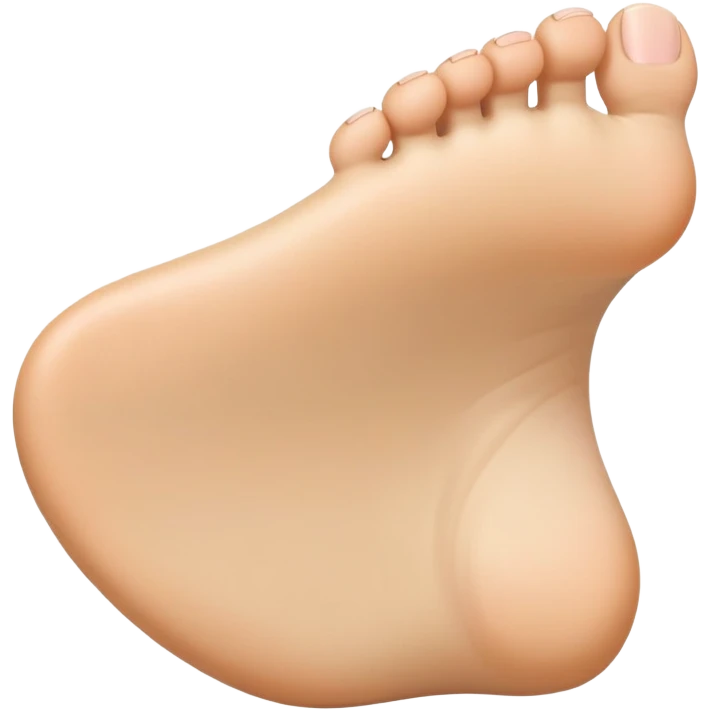 female foot side view with arched sole emoji