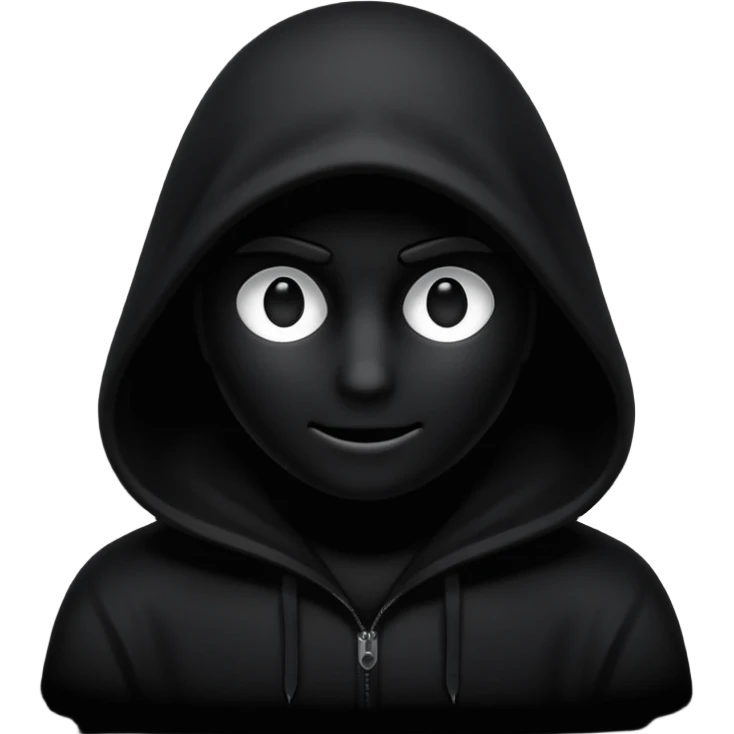 Shadowy figure all blacked out emoji