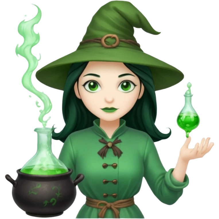 green witch cooking potion emoji