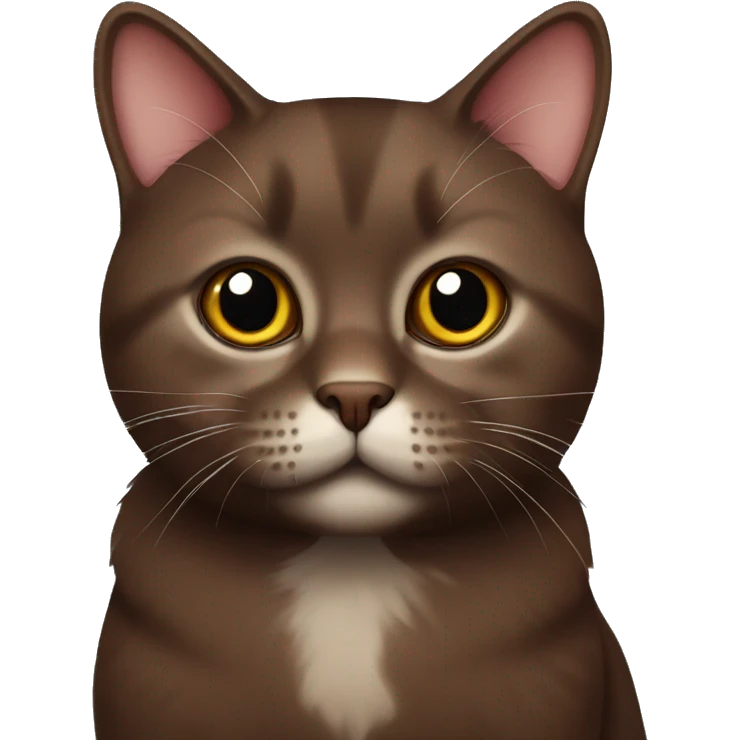 Chocolate Scottish cat emoji