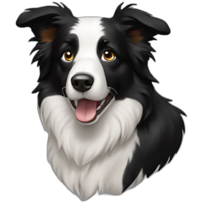 Pirate border collie emoji