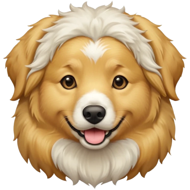 Golden retriever Great Pyrenees mix dog  emoji
