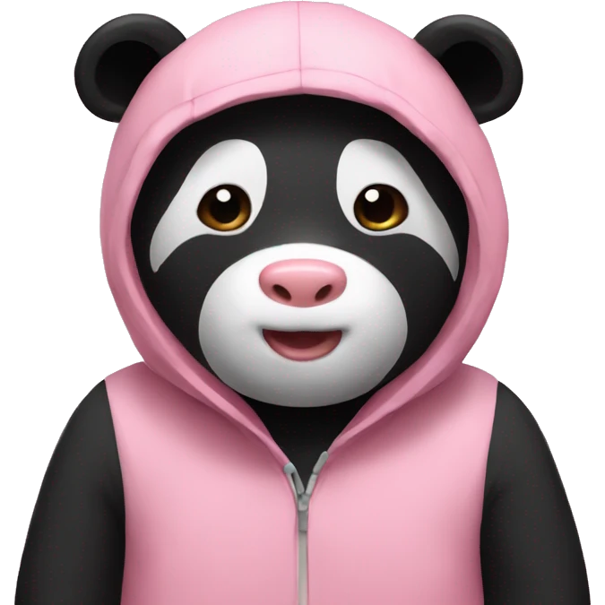 Panda with pig suit emoji