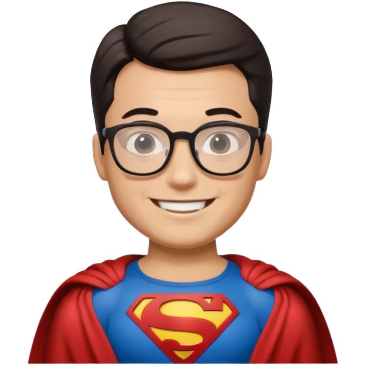 Superman with glasses emoji