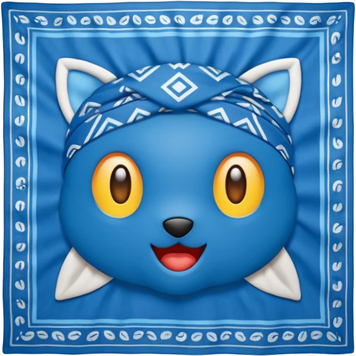 Blue Moji bandana emoji