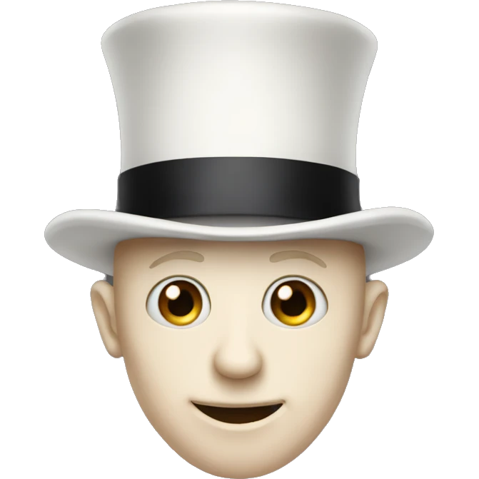Pale man with top hat emoji