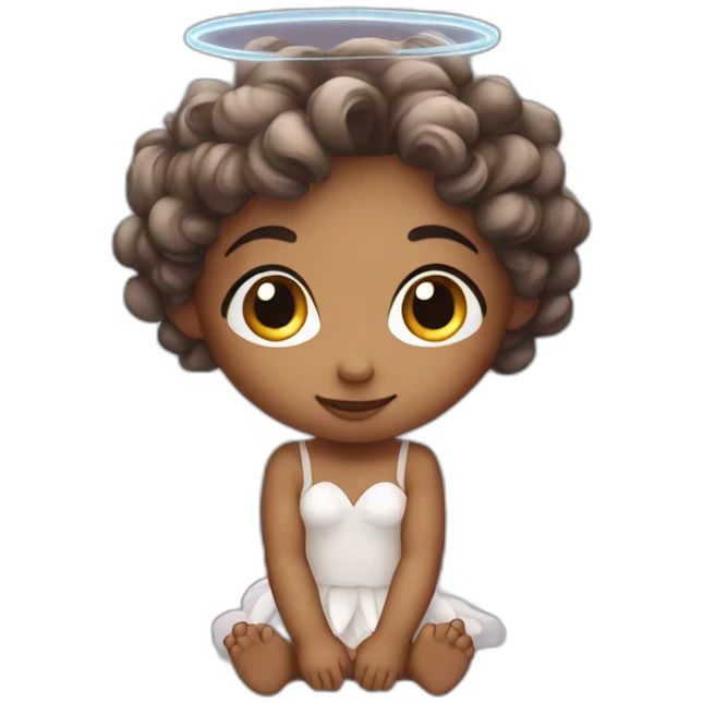 cute Angel fairy with wings emoji