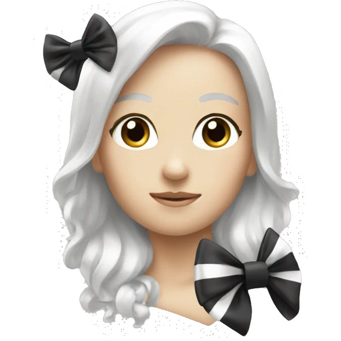 Black and white bow  emoji