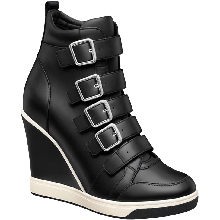 steve madden wedge sneakers hook and loop strap emoji