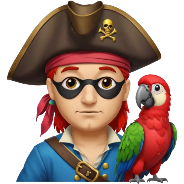 pirate and parrot emoji
