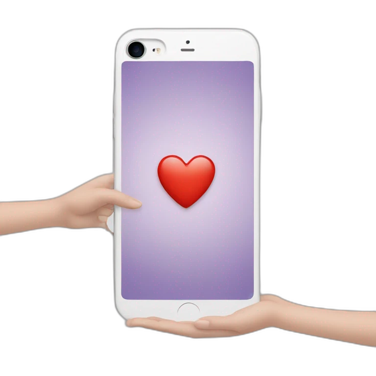 Cœur avec main iphon emoji