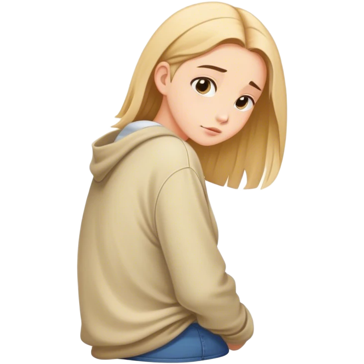  slouching back funny obvious slouch, girl emoji