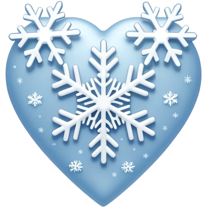 heart with a snowflake emoji