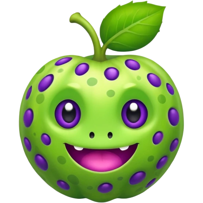 Cute monster Fruit. emoji