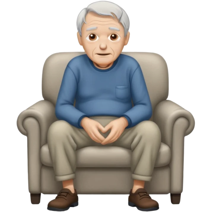 sitting weak old man  emoji