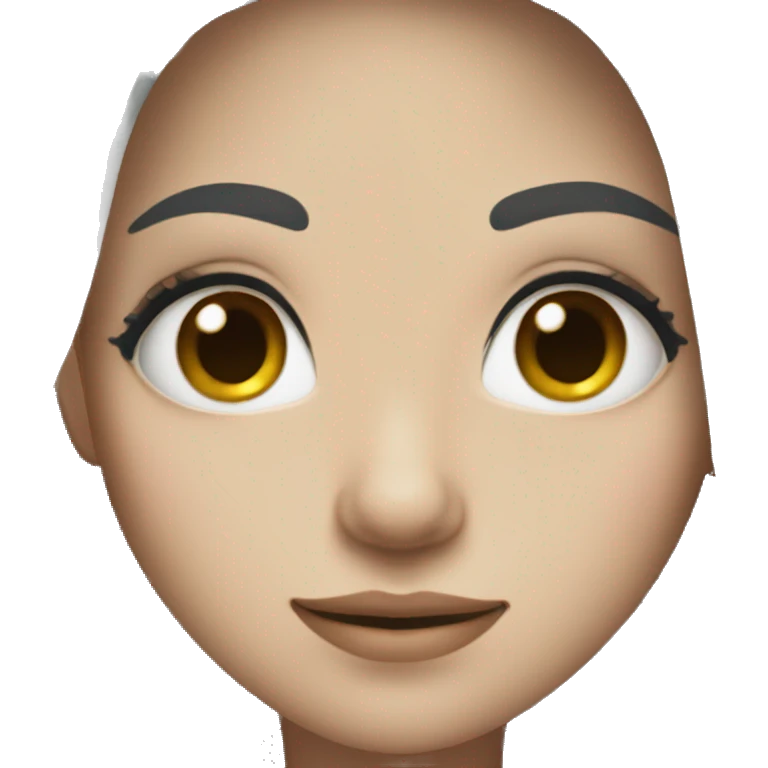 a girl with long black hair blue eyes emoji