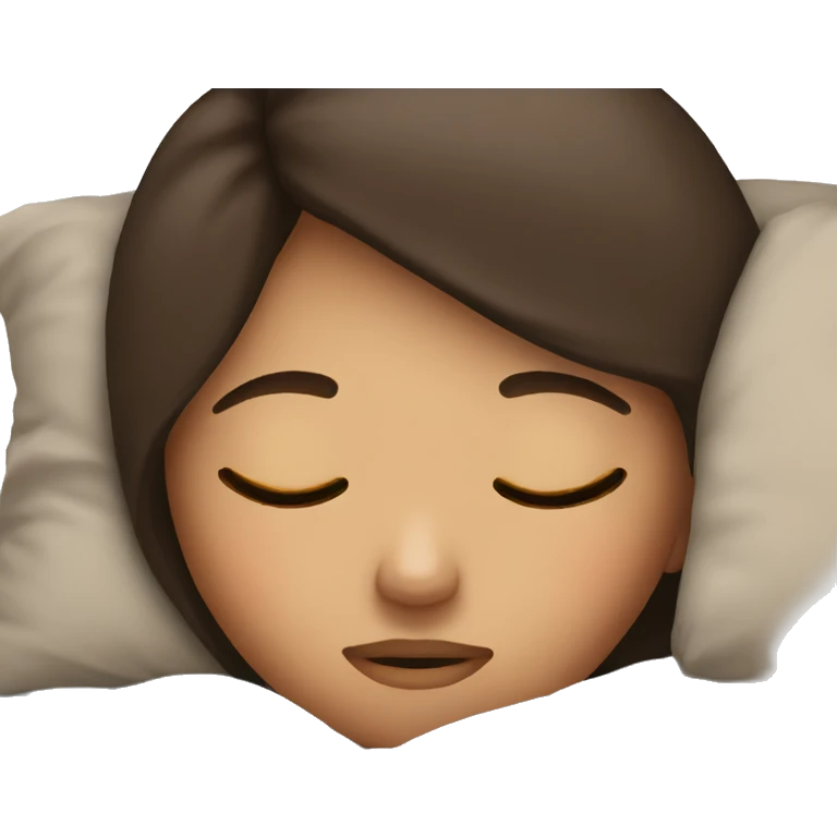 Brunette girl sleeping emoji