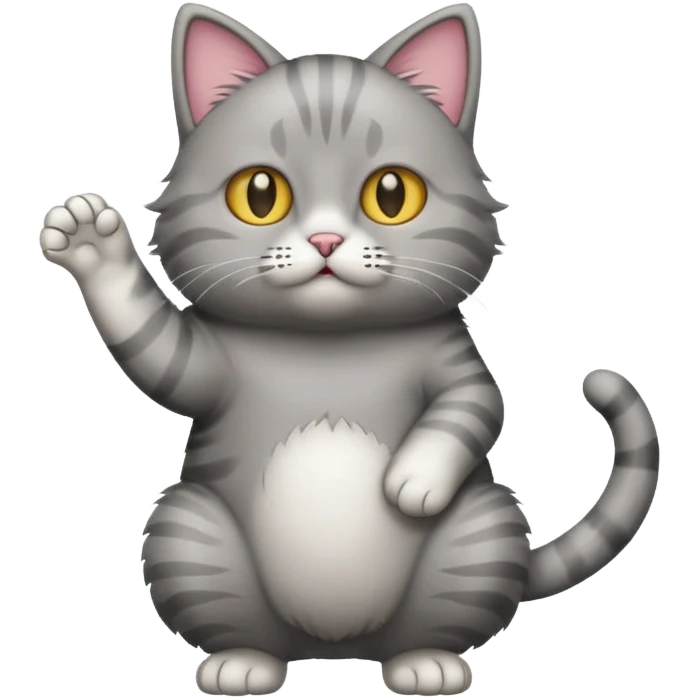Cat standing up like a person emoji
