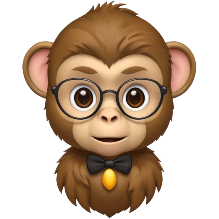monkey nerd cute emoji