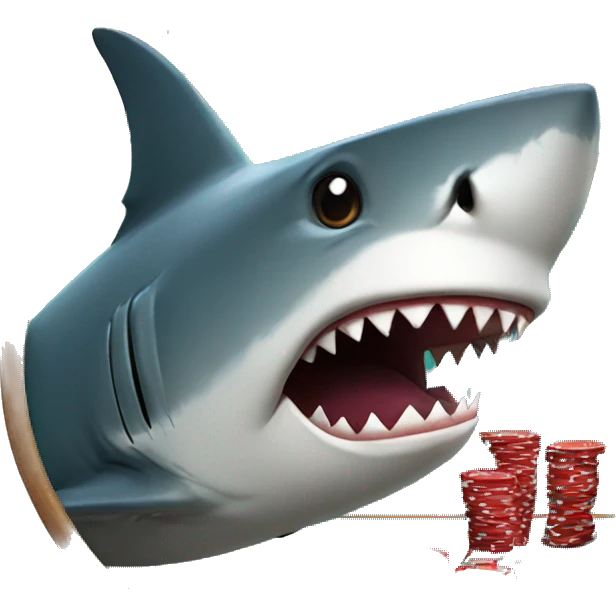 A Shark Playing poker emoji