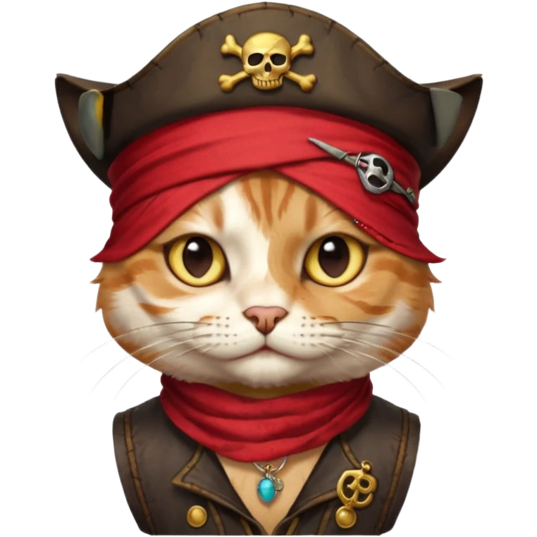 pirate cat with human body emoji
