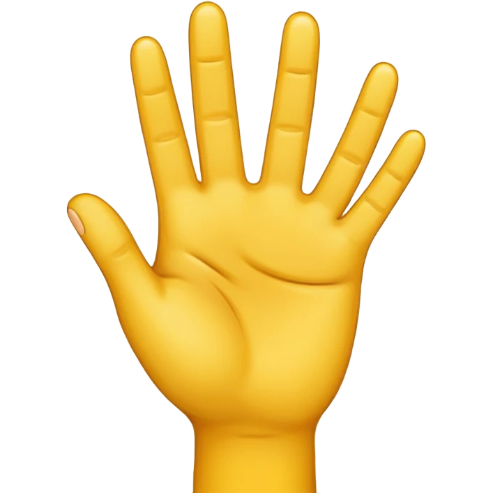 yellow emoji hand holding up 4 fingers emoji
