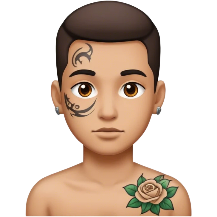 Face with a L tatoo emoji