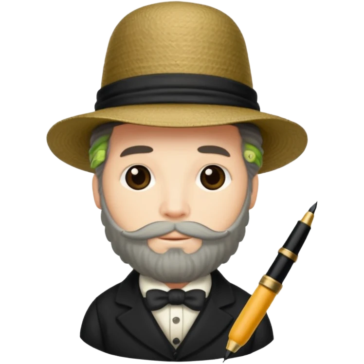 Herman .melville as a silk worm. emoji