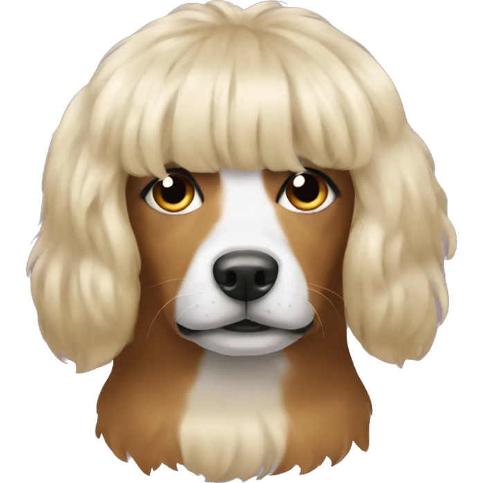 Dog wearing a wig  emoji