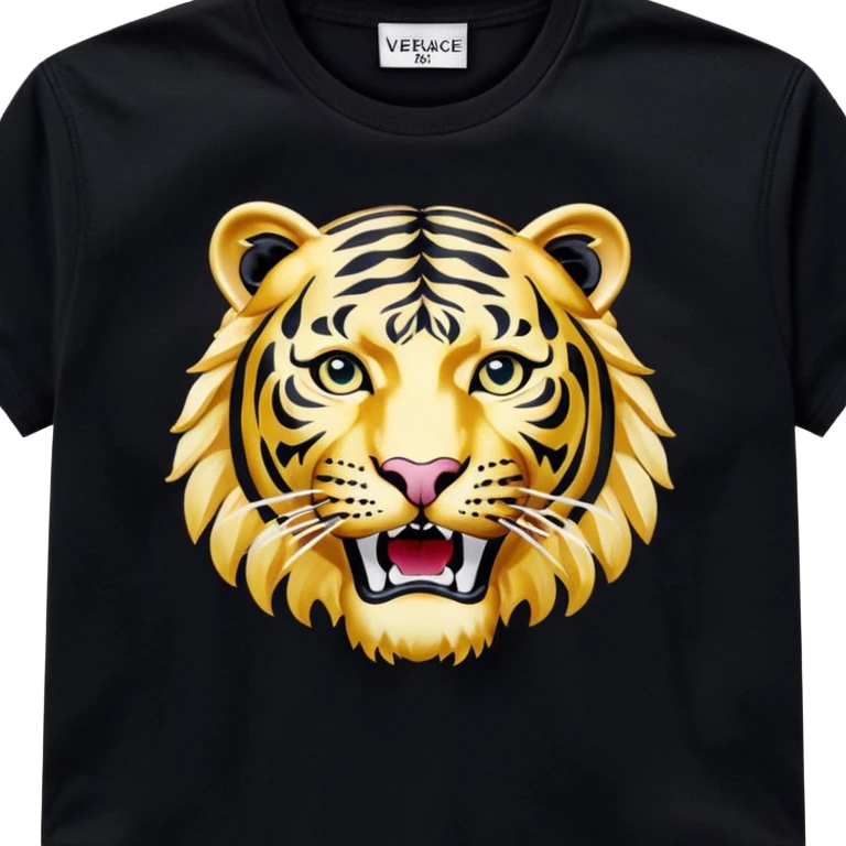 Black tiger print utra realistic detailedVersace Jeans Couture
logo-print T-shirt emoji