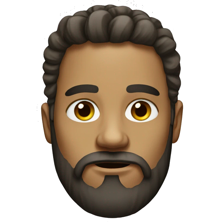 realistic male portrait with beard and locks emoji