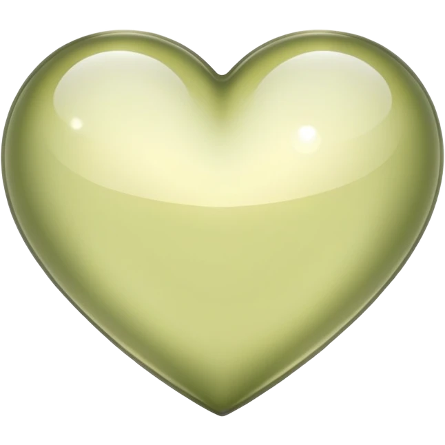 Pastel olive sparkling heart emoji