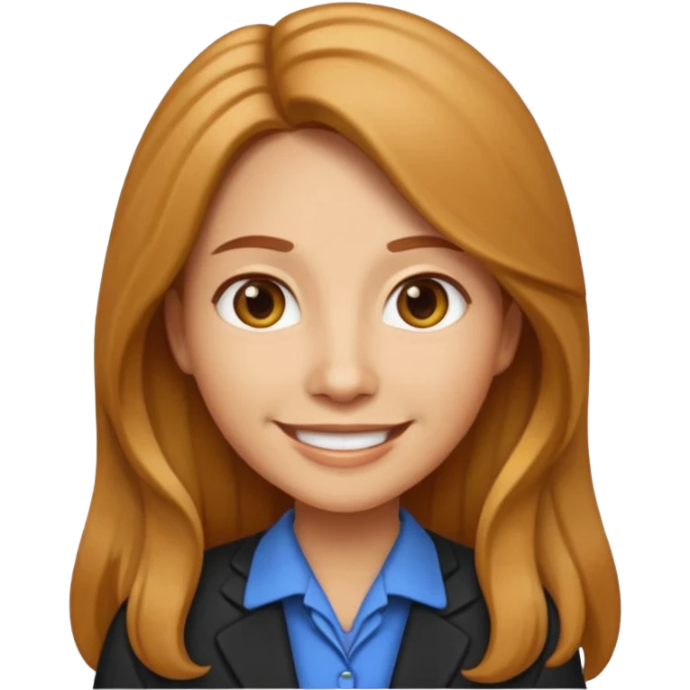 teacher emoji long caramel hair light skin emoji