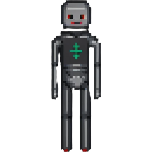 pixel art stick man, minimal emoji