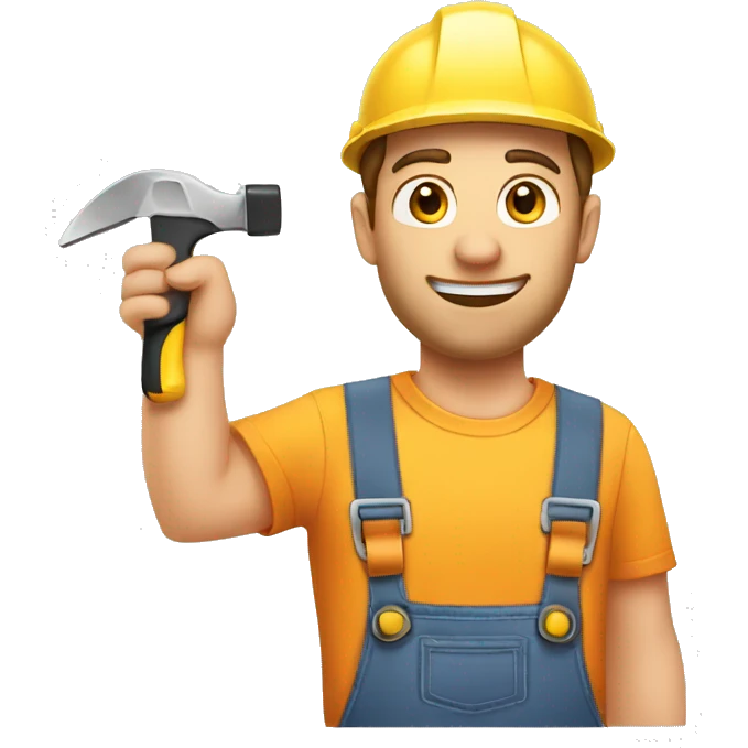 caucasian handyman with tool in hand emoji
