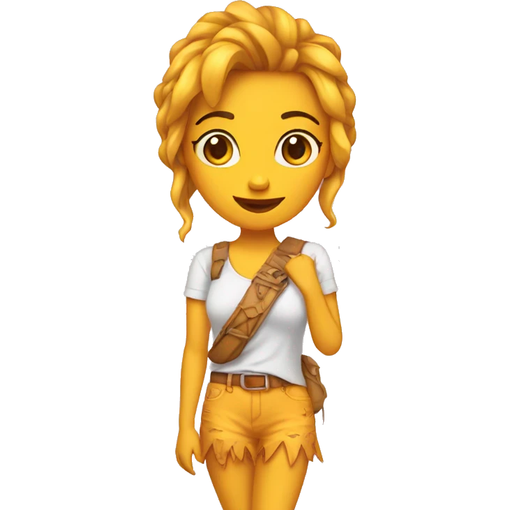 Chica con jirafa emoji