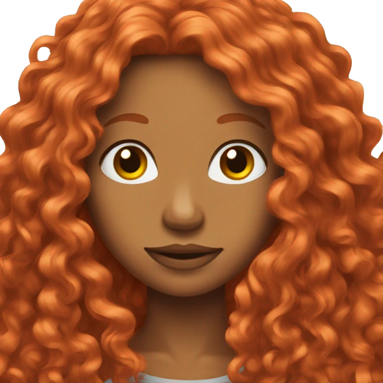 long curly red hair emoji