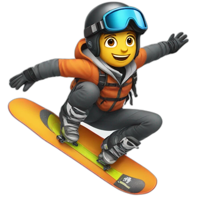 snowboarding rocket emoji
