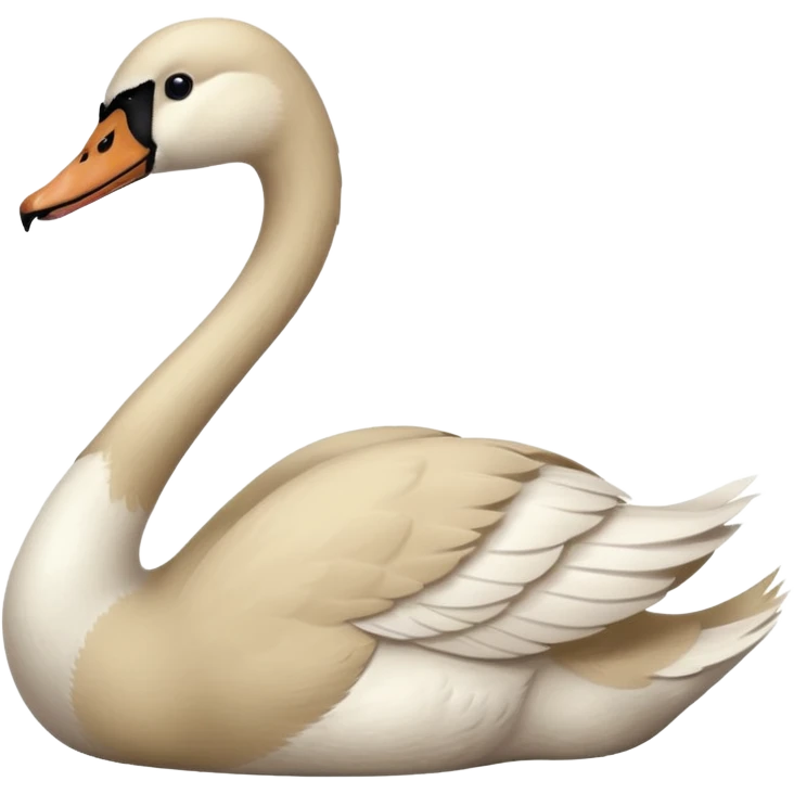 pastel khaki swan emoji