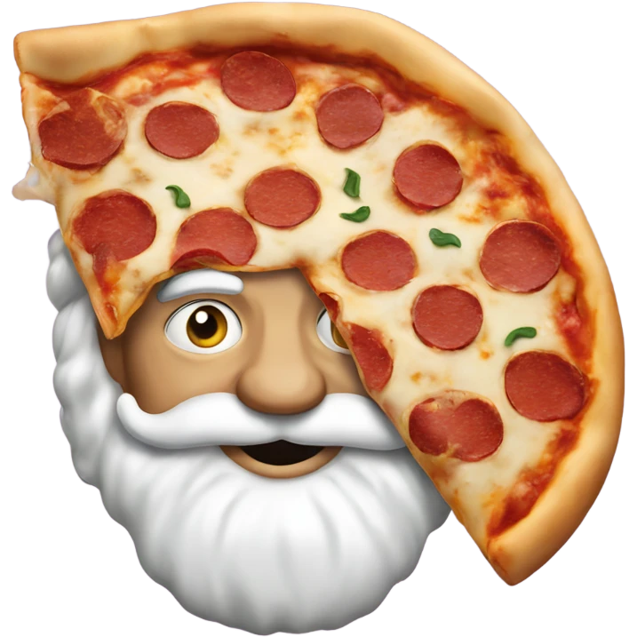 A Santa clause pizza emoji