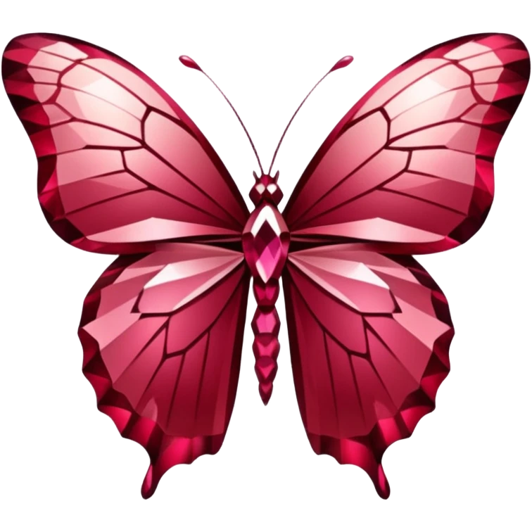 burgundy 56-carat diamond shaped as butterfly emoji
