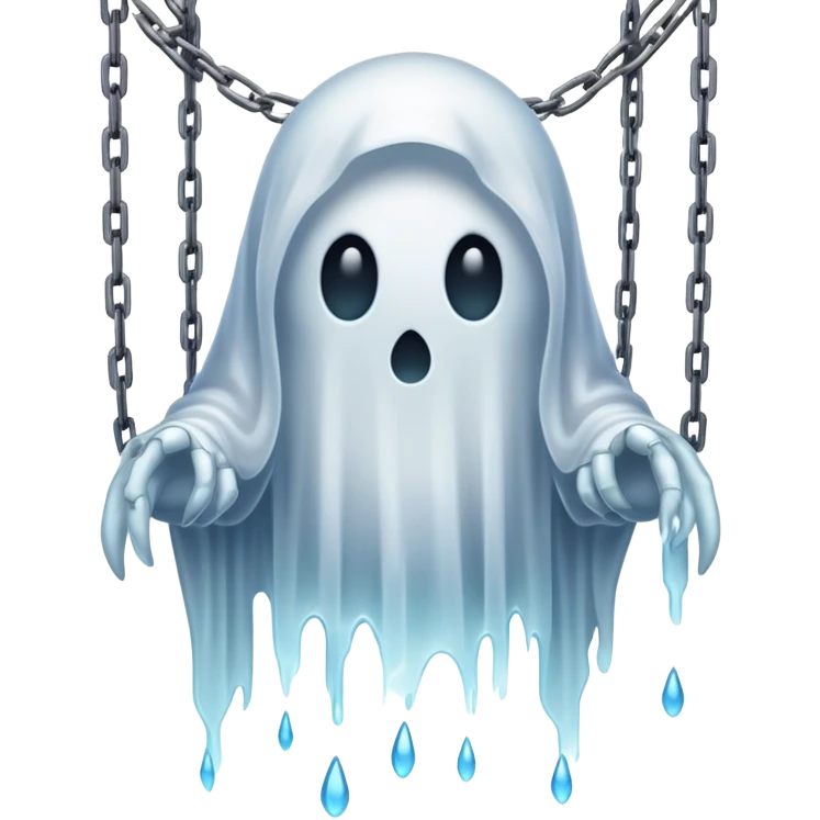 ghostly specter with chains emoji
