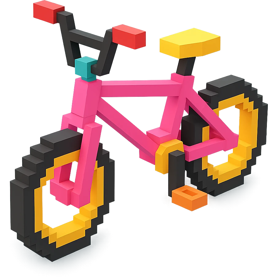 розовый велосипед BMX, no background emoji