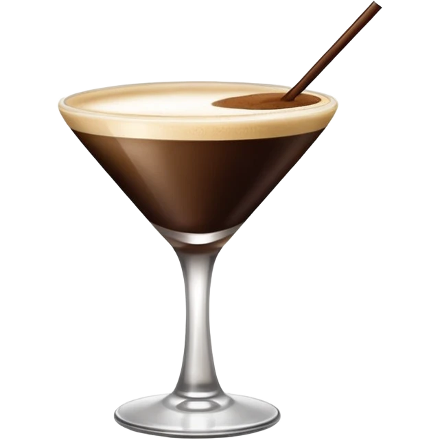 espresso martini with foam and no straw emoji