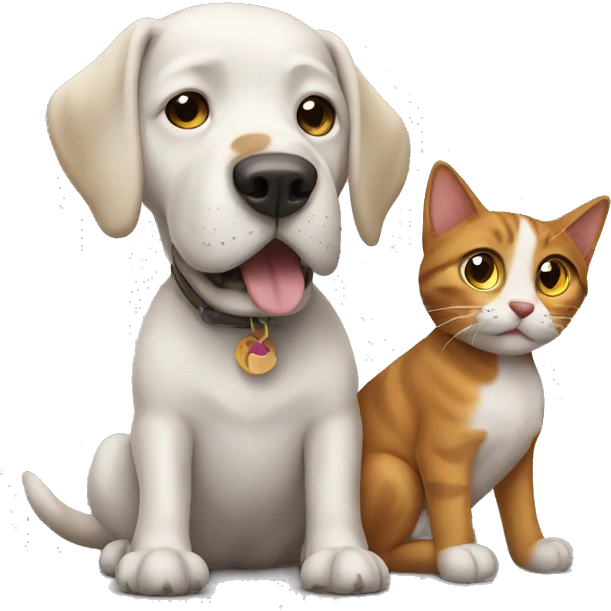 Dog and cat emoji