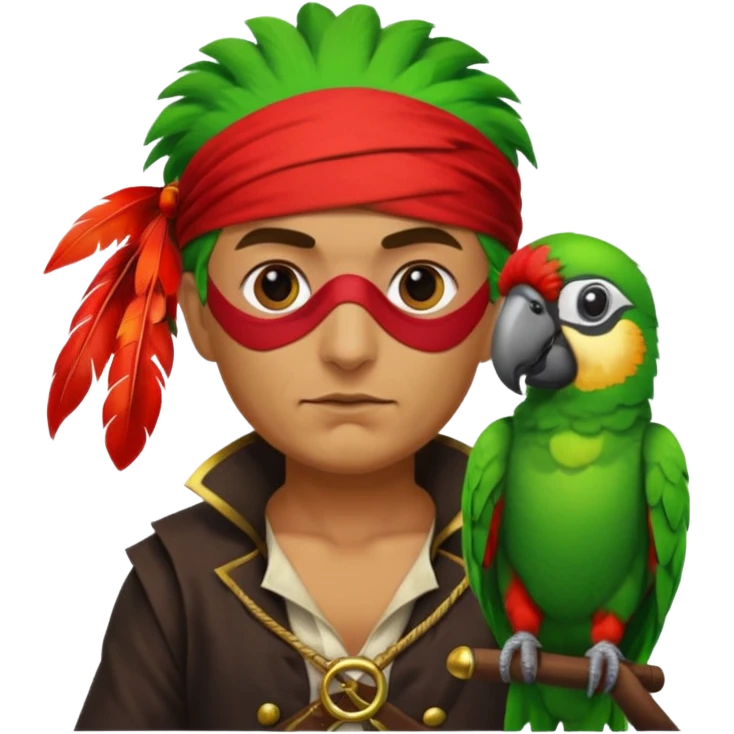 pirate and parrot emoji