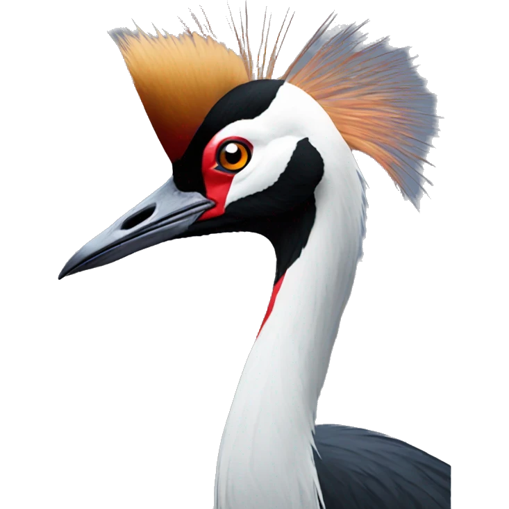 Black crowned crane emoji