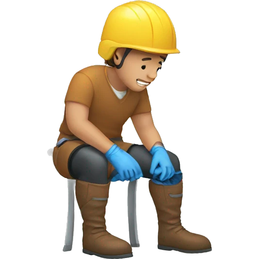 handling knee wounds with gloves emoji